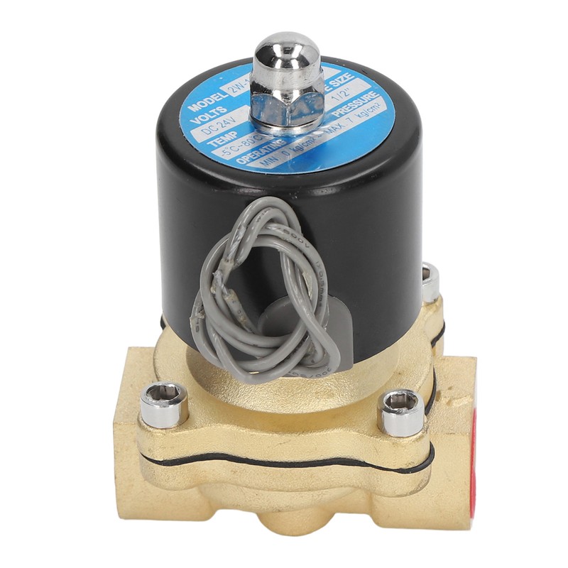 Electric Solenoid Valve Brass Structure Copper Coil 1 Way Flowing