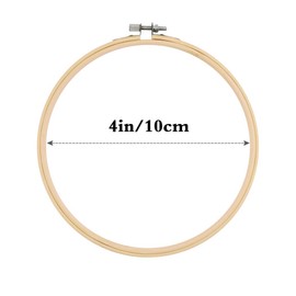 Faylapa 16 Pieces 4 Inch Embroidery Hoops Set Adjustable Bamboo Circle Cross Stitch Hoop Round Ring,for Embroidery,Cross Stitch,Art Craft Handy Sewing