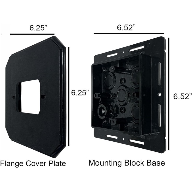 iMBAPrice IMBA-8081F-2BK Black Non- Metallic Universal Siding Block for Light