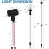Obcursco 2-Pin Stern Light Socket Plug-in Pole Base for Boat