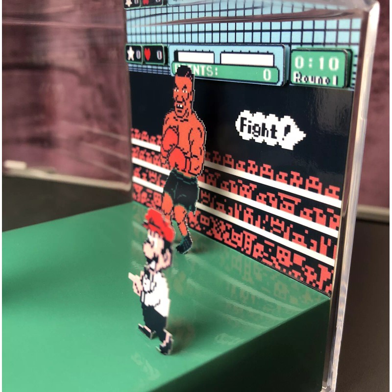 Gamer Nostalgia Punch Out Nes Mike Tyson 3D Cube Handmade