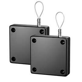 Automatic Sensor Door Closer, Pack of 2, 1200G Automatic Door Closer, No Hole Installation, Sliding Door Closer with Drawstring for Bedroom, Bathroom, Office