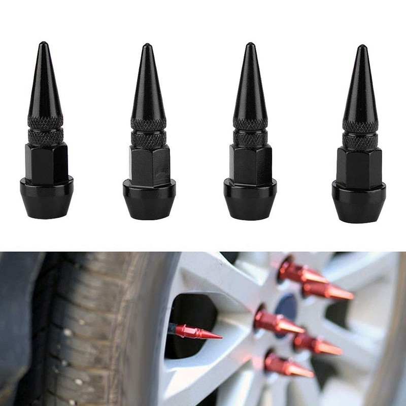4Pcs [Aluminum Alloy] Spike Wheel Tire Valve Stem Car Truck