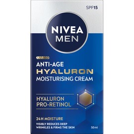 NIVEA MEN Hyaluronic Anti-Ageing Anti-Wrinkle Cream with Hyaluronic Acid for Men 50 ml
