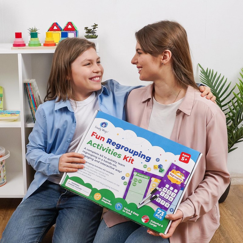 73 PCS Fun Magnetic Regrouping Activities Kit, Magnetic Place Value