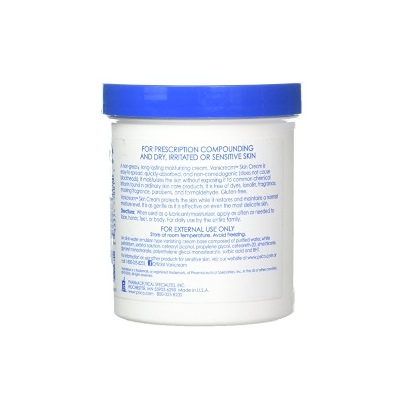 Vanicream Crema hidratante para piel sensible Vanicream, 16 onzas, Paquete