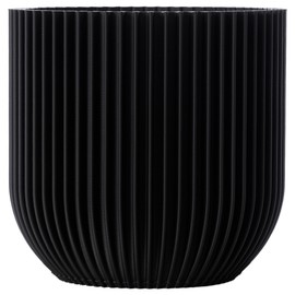 3D Vase Cloe Orchid Pot Herb Pot Planter Shatterproof Sustainable Waterproof (Black)