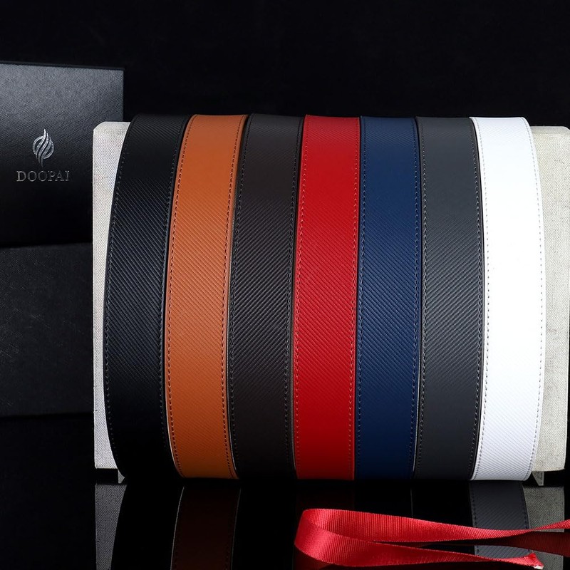 DOOPAI Men's Automatic Belt Leather Belt Men's Ratchet Belt Wide