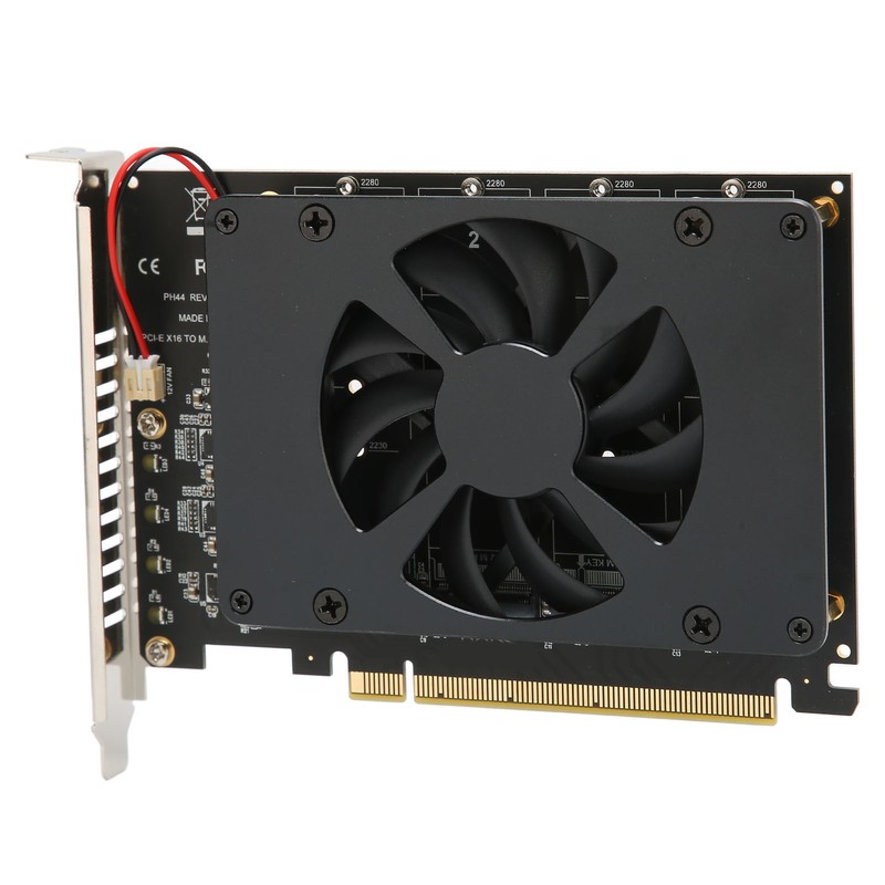 M.2 PCIE Adapter PCIe 4.0 X16 to 4 Port M.2