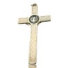 ST. Benedict crucifijo de pared con esmalte de color en