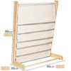 Morimoe Sling Bookshelf Kids Book Rack Storage, Natural Beige (Beige,