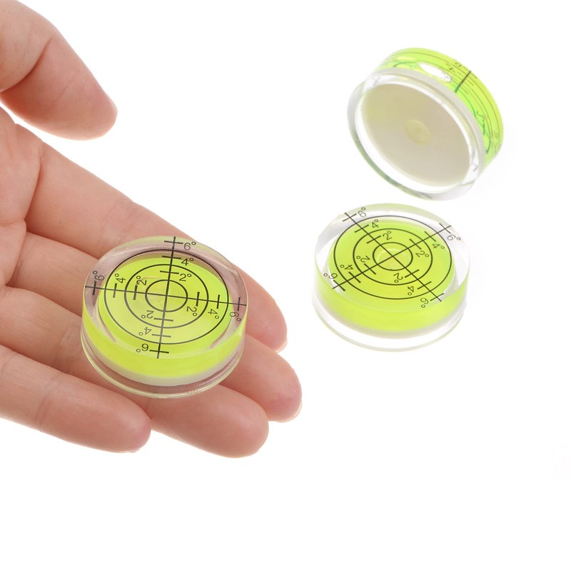 sourcing map 3pcs Round Bubble Level 32x12mm Mini Circular Bullseye
