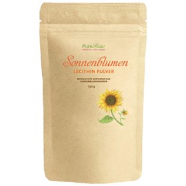 Sunflower Lecithin Powder for Cooking & Baking, Sunflower Lecithin Powder, Vegan Phosphatidylcholine Emulsifier, Fine Granules, Lecithin Sunflowers, Sunflower Lecithin Powder, PureRaw 190 g