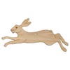 10x Wooden Hare Running and Bounding Craft Shapes 3mm Plywood