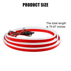 Osilly Car Hood Light Strip, 70 Inch Flexible Vehicle LED Daytime Running Strip Light with Dynamic Scan, Waterproof Auto Exterior Hoodbeam Headlight Accessories, Universal for Most Cars (White)