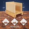 Albert&Grace Bamboo Bread Slicer for Homemade Bread – Adjustable Width
