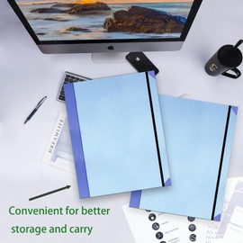 Jakarl Document Organizer, Folders with Pockets,File Organizer for Paper,Important Documents, Expanding File Folder Accordion Organizer for Office and School,in Case I Go Missing Binder(Blue)