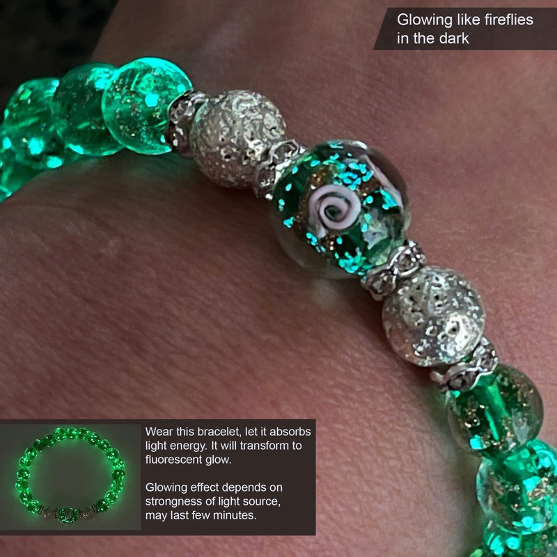 ARTSY Crafts Glow in the Dark Firefly Beads Bracelet for