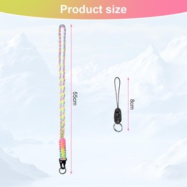 Vicloon Lanyard Neck Strap, Paracord Lanyard, Neck Lanyard Neck Strap Badge Lanyards with Metal Key Rings and Lanyard Phone Ring Strap Lanyards for ID Badge Holder Keys Phone (Multicolor)
