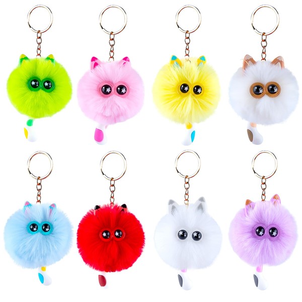 Niceup 8PCS Girls Fluffy Cat Kitten Loot Bag Fillers Party