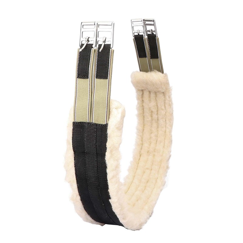 SIE EQUESTRIAN Fleece Padded Horse Girth 32" to 56" (Brown,