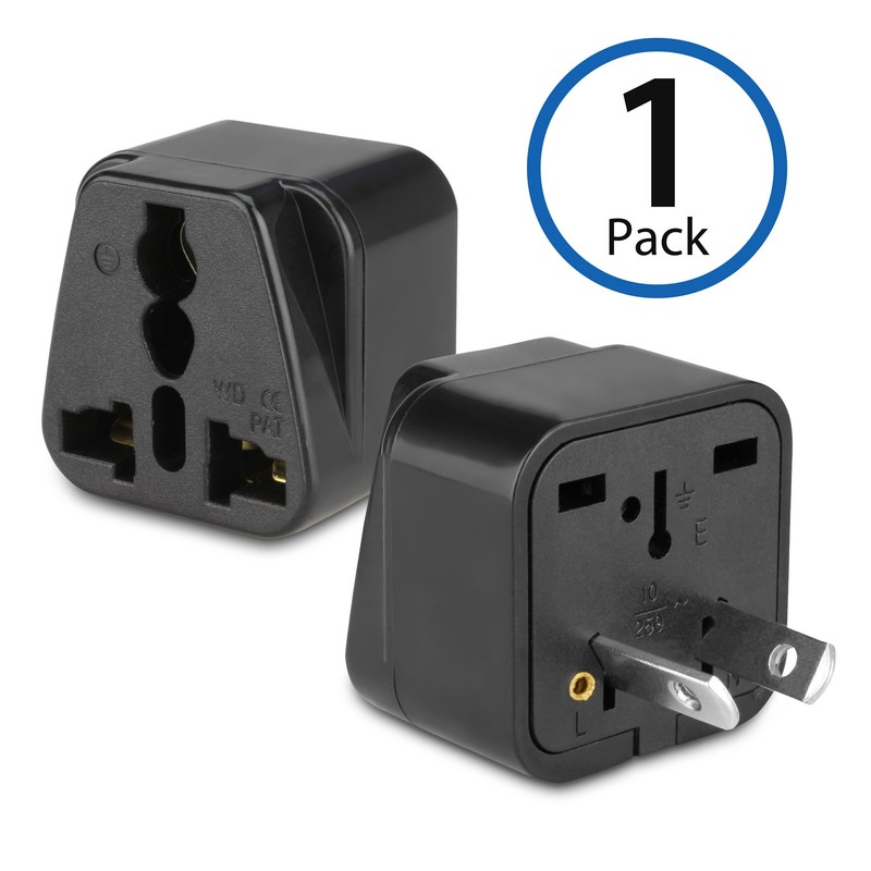 BoxWave Universal to Australian Outlet Plug Adapter - Black, Plug