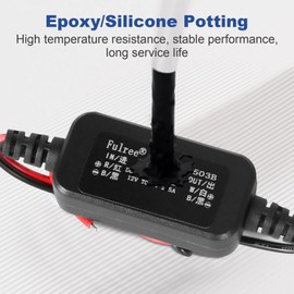 Jadeshay 12V to 5V Buck Converter, 2.5A 12v DC Voltage Stabilizer Step-down Module Waterproof Buck Converter Power Supply for Cars Vehicles