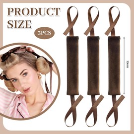 LunarCharm 3 Piece Hair Rollers Without Heat for Overnight Curls with Ribbon Curlers No Heat for Sleeping, Soft Curling Irons Without Heat Overnight for All Hair Types