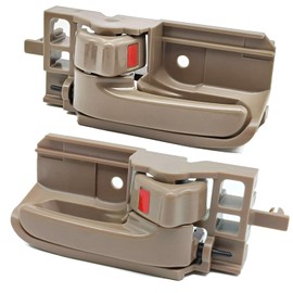 Driver and Passenger Side Interior Door Handles Compatible with 2003-2008 Toyota Corolla, 2005-2015 Toyota Tacoma, 2003-2008 Pontiac Vibe, 6920602100B0, TO1352136, 69206-02100-E0, Beige