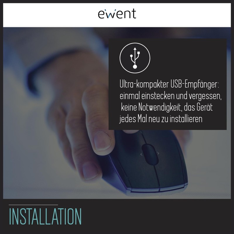 Ewent Wireless Mouse Wireless 1000dpi black