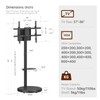 ECOTINY Height Adjustable Rolling TV Stand for 37-86 Inch TV