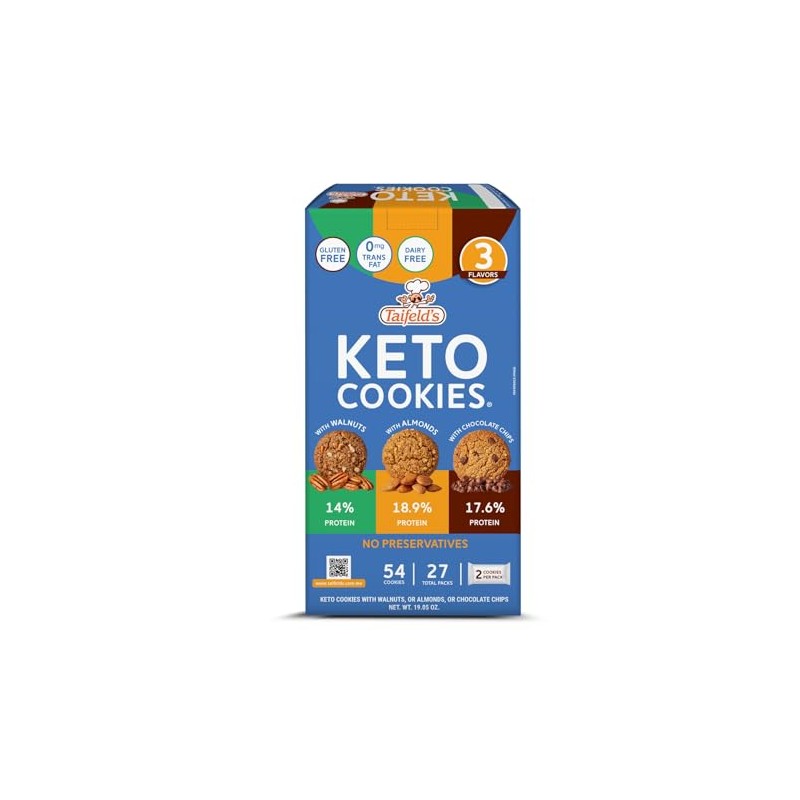 Taifeld's KETO COOKIES, 3 Flavor pack, 54 Cookies, Healthy, BEST