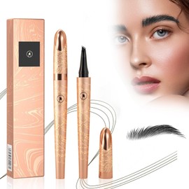 Generic 2024 New Magic Eyebrow Pencil, New 3D Waterproof Microblading Eyebrow Pencil Contouring Pen, 4-Tipped Precise Brow Pen, Long-Lasting Natural Fine Stroke Eyebrow Pen (b-black)