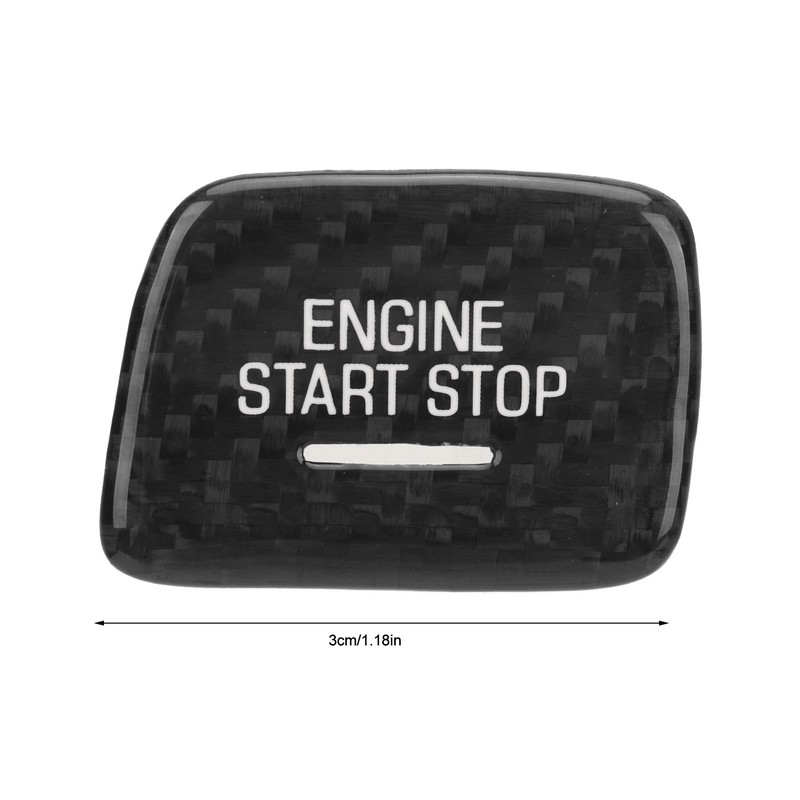 Engine Push to Start Button Cover Carbon Fiber Start Switch