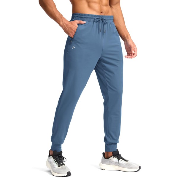 Pudolla Men's Lightweight Sweatpants with Pockets Ultra 4-Way Stretch Joggers