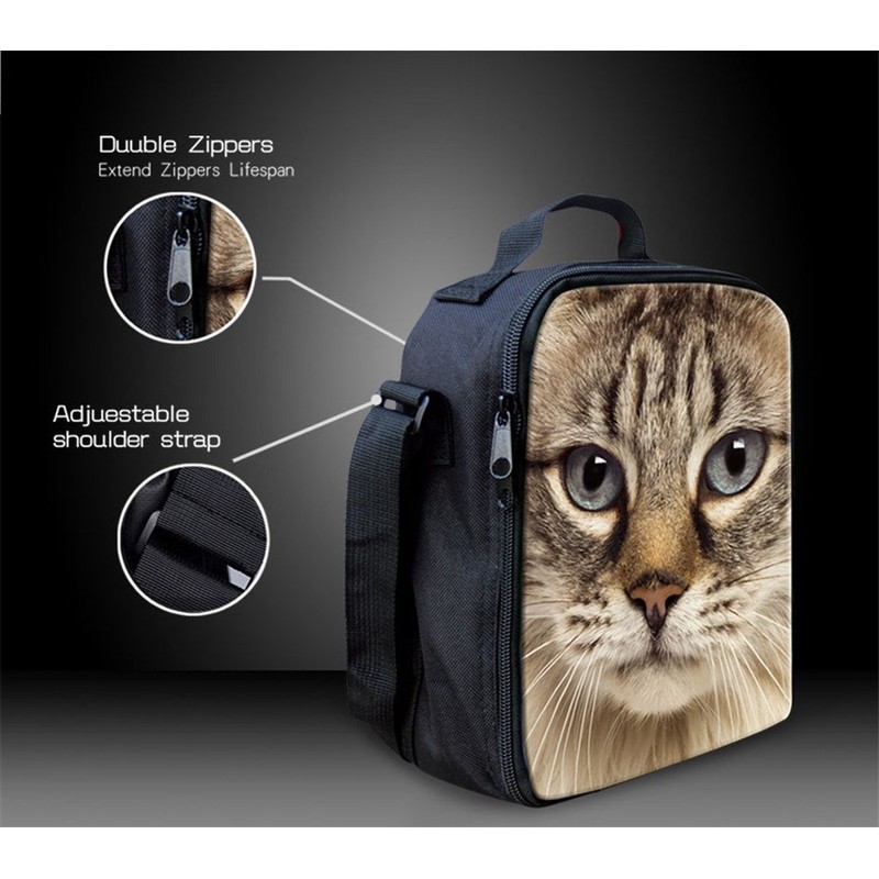 Amzbeauty Kids Back to School Lunch Bag Polyester Durable Insulated