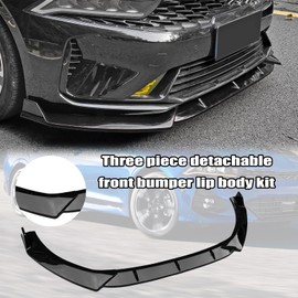 Front Bumper Lip Splitter Compatible with 2024 2023 2022 2021 Kia K5 & 2025 Kia K5 GT/GT Line 3PC Front Splitter Protection Front Bumper Lower Lip Splitter(Gloss Black)