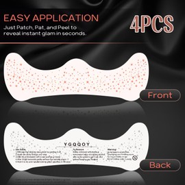 Auiremrti Glitter Face Freckles Tattoo, Pack of 4 Waterproof Rose Gold Stars and Dots Temporary Tattoos, Festival Freckles, Henna Freckles Tattoo Film