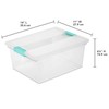 Sterilite 4-Pack Clip Box, Stackable Clear Plastic Bins with Latching