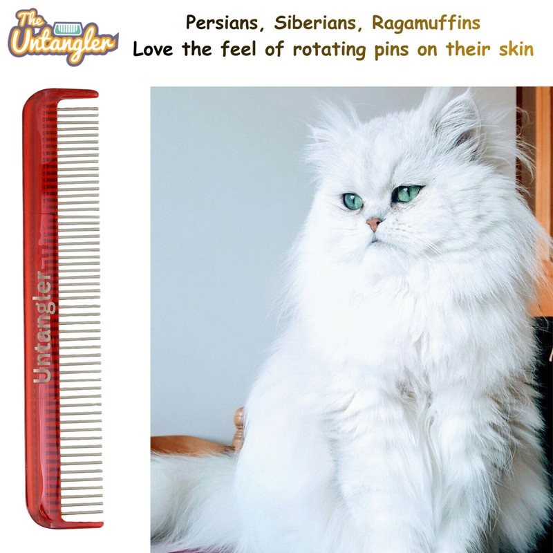 Cat Comb, 7 inch, Ferrari Red - Silky Smooth Rotating
