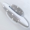 8 Pcs Silver Rhinestone Car Stickers, Bling Car Accessories -