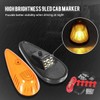 Partsam Amber Teardrop Cab Light 9LED Cab Marker Light 5pcs
