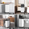 onlcuk Kitchen Trash Can with Wheels,Adjustable Capacity 20L to 45L