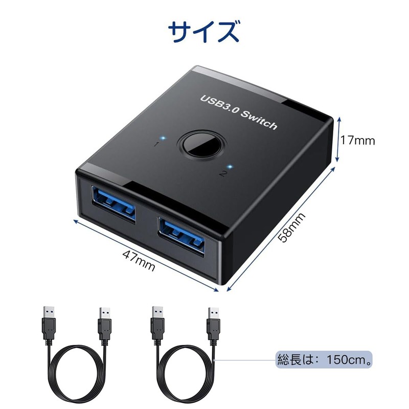 Samcos HDMI Switcher, 4K/60HZ/1080p, HDMI Selector, Bi-Directional HDMI Splitter, 1