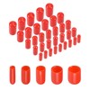 sourcing map 100pcs Round Rubber End Caps Protective Caps 1/8"