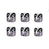 Silver Glitter Toe Press-On Nails Short Square False Toenails with
