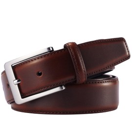 XOUXOU Men's Casual Leather Jeans Belts Classic Work Business Dress Belt with Prong Buckle for Men (Brown (S101), 46 (Waist 44))