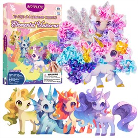 MyPixie Poke Art Kits for Girls, Arts and Crafts for Kids 4-8, DIY Creative Activity Toys, Birthday Gifts for Girls 4 5 6 7 8 9 10 (Unicorn)