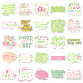 50Pcs Motivational Stickers,Inspirational Graffiti Stickers,Vinyl Waterproof Sticker for Kids Teens Girls,for Phone Laptop Water Bottles Skateboard Computer Phone Luggage Guitar Car Gifts Sticker