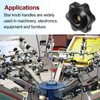 HARFINGTON 4pcs Star Knobs M6 Female Thread 32mm Head Plastic